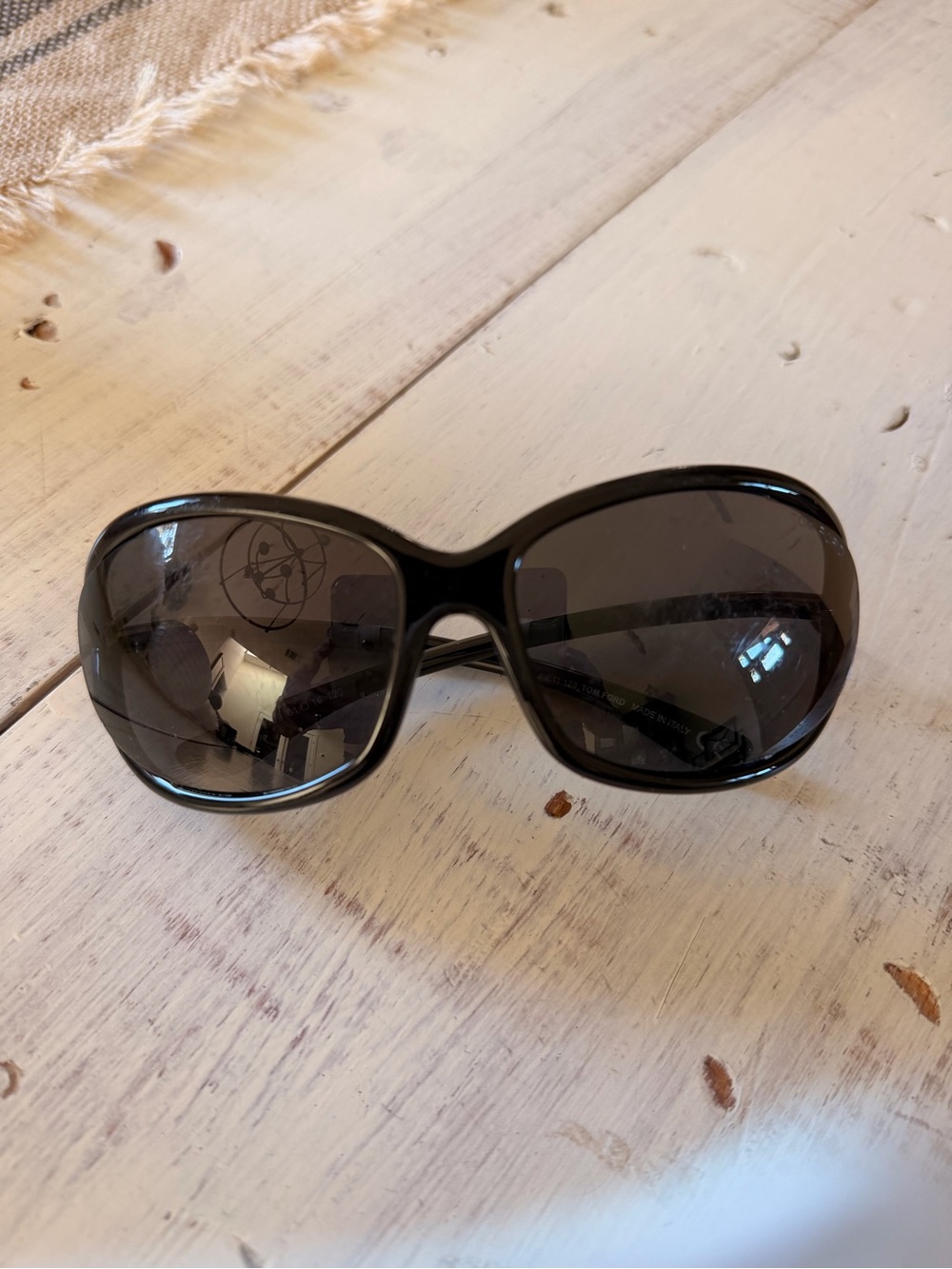 Tom Ford Women's “Jennifer” Oversized Black Sunglasses with Dark Lenses